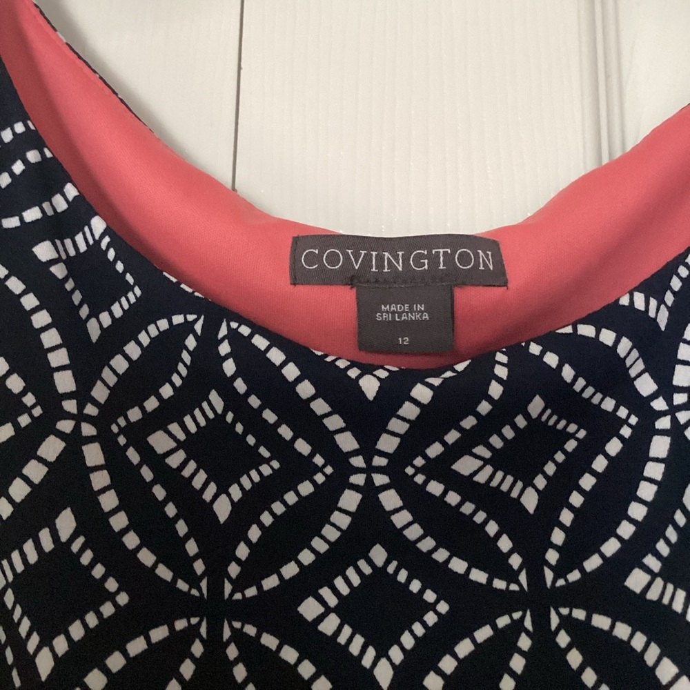 Covington Size 12 Patterned Curve Hugging Dress - image 2